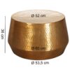 Couchtisch gold B/H/T: ca. 0x36x0 cm – Bild 2