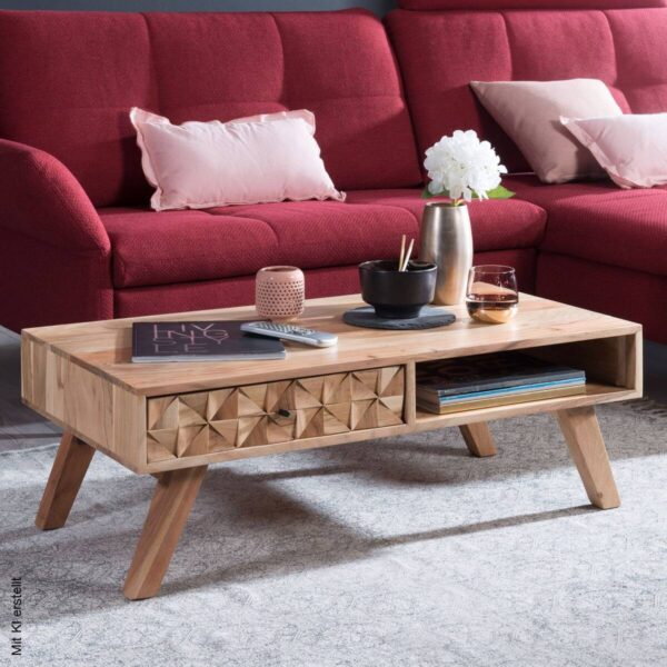 Couchtisch braun B/H/T: ca. 95x35x50 cm Couchtisch braun B/H/T: ca. 95x35x50 cm – Bild 3