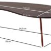 Couchtisch grau B/H/T: ca. 122x34x63 cm – Bild 3