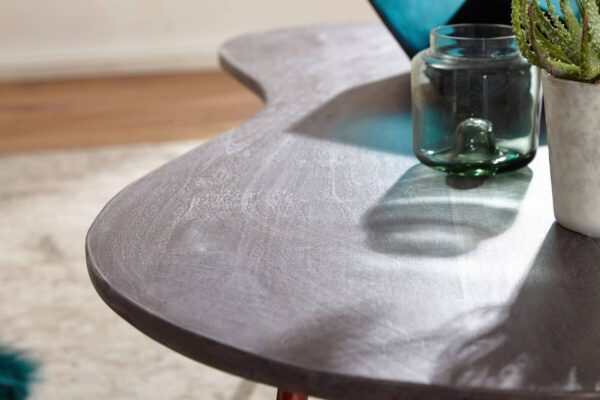 Couchtisch grau B/H/T: ca. 122x34x63 cm – Bild 4