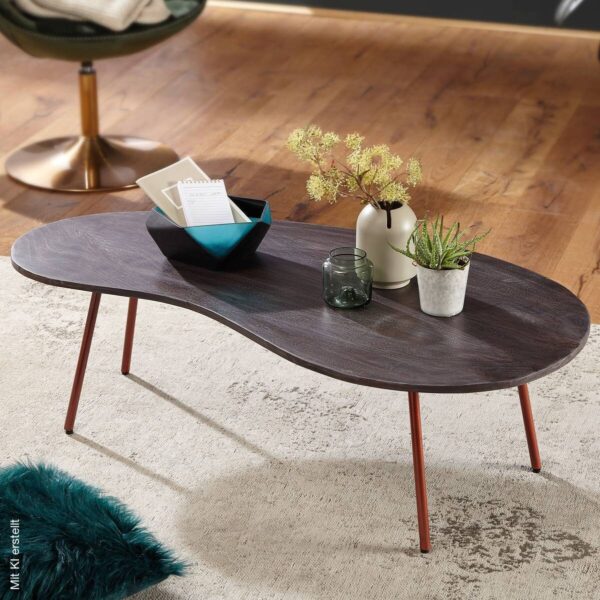 Couchtisch grau B/H/T: ca. 122x34x63 cm – Bild 5