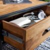 Couchtisch braun B/H/T: ca. 65x38x65 cm – Bild 2