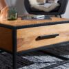 Couchtisch braun B/H/T: ca. 65x38x65 cm – Bild 4