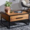 Couchtisch braun B/H/T: ca. 65x38x65 cm – Bild 5