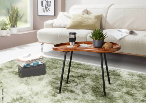 Couchtisch braun B/H/T: ca. 71x51x40 cm – Bild 2