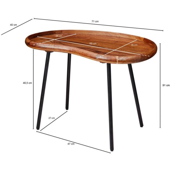 Couchtisch braun B/H/T: ca. 71x51x40 cm – Bild 4