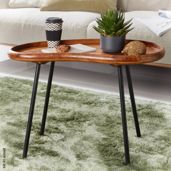 Couchtisch braun B/H/T: ca. 71x51x40 cm – Bild 5