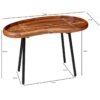 Couchtisch braun B/H/T: ca. 71x42x40 cm Couchtisch braun B/H/T: ca. 71x42x40 cm – Bild 2