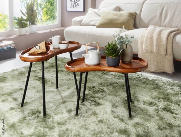 Couchtisch braun B/H/T: ca. 71x42x40 cm Couchtisch braun B/H/T: ca. 71x42x40 cm – Bild 5