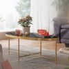 Couchtisch gold schwarz B/H/T: ca. 110x40x56 cm – Bild 2