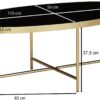 Couchtisch gold schwarz B/H/T: ca. 110x40x56 cm – Bild 3