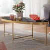 Couchtisch gold schwarz B/H/T: ca. 110x40x56 cm – Bild 4