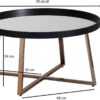 Couchtisch schwarz B/H/T: ca. 78x42x78 cm Couchtisch schwarz B/H/T: ca. 78x42x78 cm – Bild 3