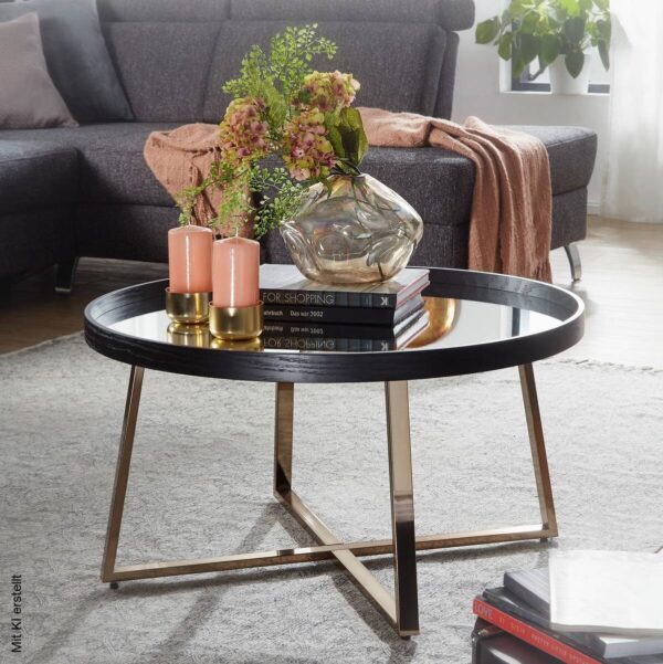 Couchtisch schwarz B/H/T: ca. 78x42x78 cm Couchtisch schwarz B/H/T: ca. 78x42x78 cm – Bild 5
