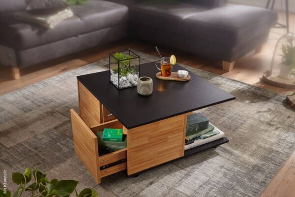 Couchtisch braun B/H/T: ca. 70x36x70 cm Couchtisch braun B/H/T: ca. 70x36x70 cm – Bild 3