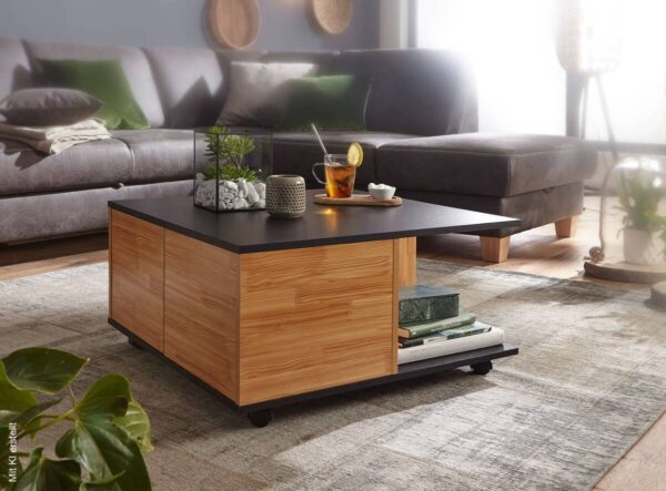 Couchtisch braun B/H/T: ca. 70x36x70 cm Couchtisch braun B/H/T: ca. 70x36x70 cm – Bild 5
