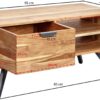 Couchtisch braun B/H/T: ca. 45x45x95 cm – Bild 3