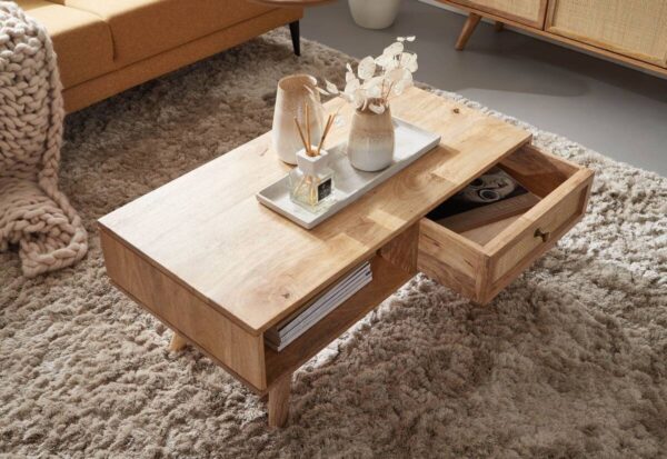 Couchtisch braun B/H/T: ca. 90x40x45 cm Couchtisch braun B/H/T: ca. 90x40x45 cm – Bild 3