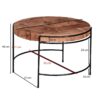 Couchtisch braun B/H/T: ca. 62x40x62 cm – Bild 2