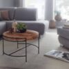 Couchtisch braun B/H/T: ca. 62x40x62 cm – Bild 4