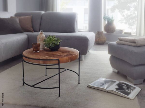Couchtisch braun B/H/T: ca. 62x40x62 cm – Bild 4