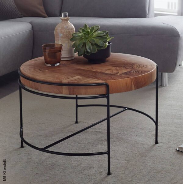 Couchtisch braun B/H/T: ca. 62x40x62 cm – Bild 5