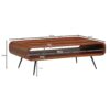 Couchtisch braun B/H/T: ca. 55x30x90 cm Couchtisch braun B/H/T: ca. 55x30x90 cm – Bild 2