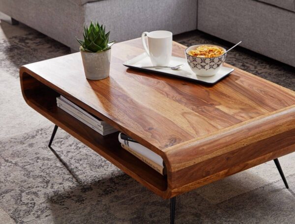 Couchtisch braun B/H/T: ca. 55x30x90 cm Couchtisch braun B/H/T: ca. 55x30x90 cm – Bild 3