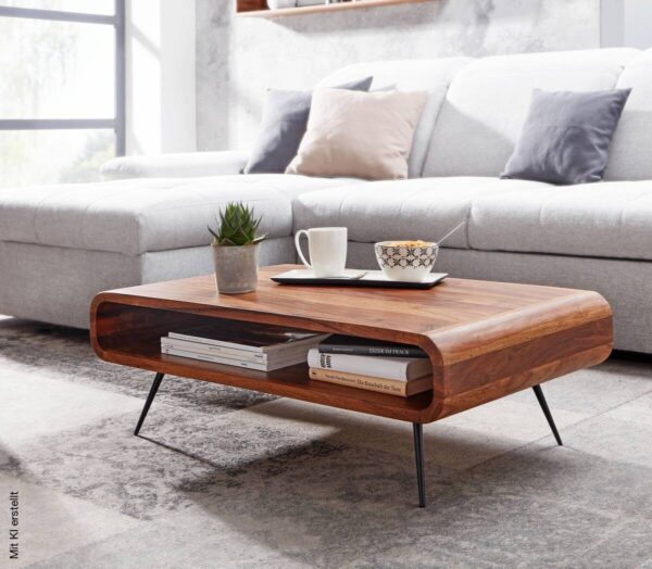 Couchtisch braun B/H/T: ca. 55x30x90 cm Couchtisch braun B/H/T: ca. 55x30x90 cm – Bild 5