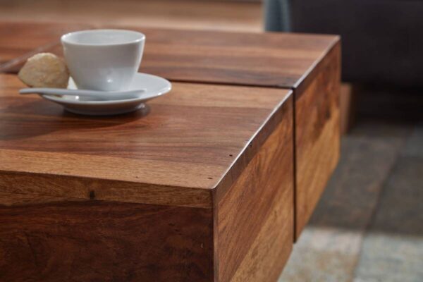Couchtisch braun B/H/T: ca. 58x30x58 cm – Bild 2