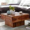 Couchtisch braun B/H/T: ca. 58x30x58 cm – Bild 4