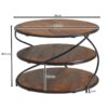 Couchtisch braun B/H/T: ca. 58x40x58 cm Couchtisch braun B/H/T: ca. 58x40x58 cm – Bild 3