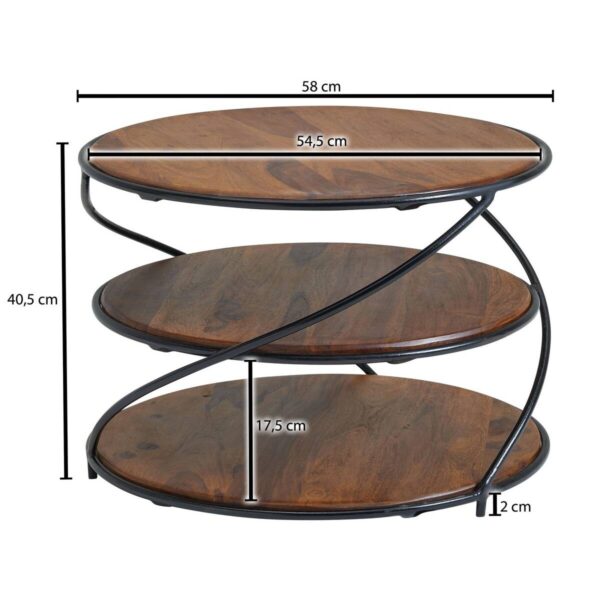 Couchtisch braun B/H/T: ca. 58x40x58 cm Couchtisch braun B/H/T: ca. 58x40x58 cm – Bild 3