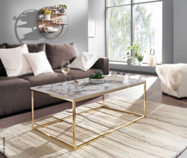 Couchtisch weiß B/H/T: ca. 60x40x100 cm – Bild 5