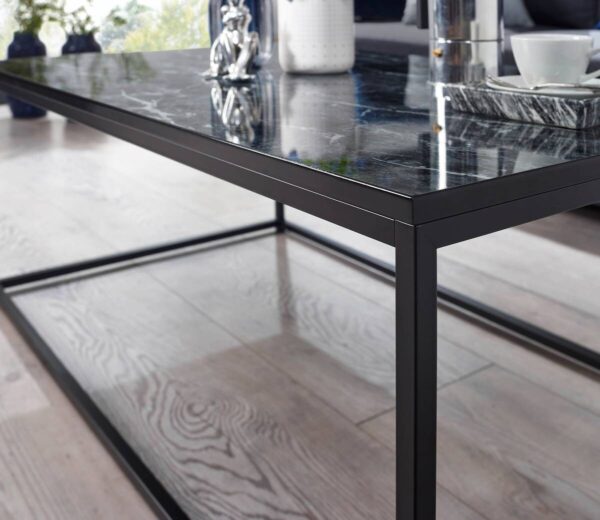Couchtisch schwarz B/H/T: ca. 60x40x100 cm – Bild 2
