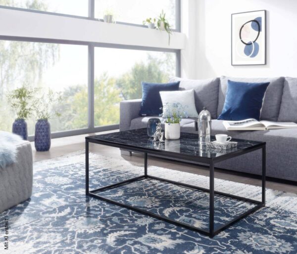 Couchtisch schwarz B/H/T: ca. 60x40x100 cm – Bild 5