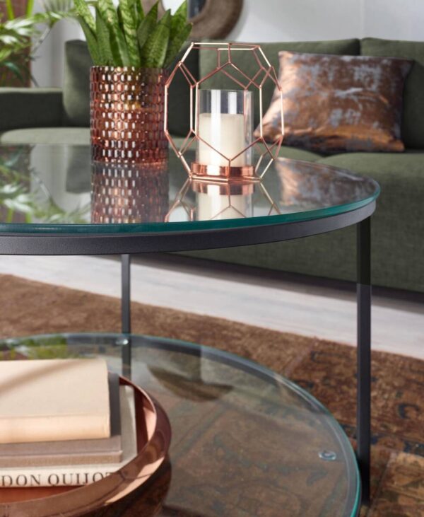 Couchtisch schwarz B/H/T: ca. 80x45x80 cm – Bild 2