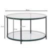 Couchtisch schwarz B/H/T: ca. 80x45x80 cm – Bild 3