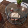 Couchtisch schwarz B/H/T: ca. 80x45x80 cm – Bild 4