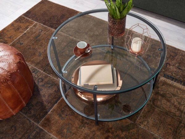 Couchtisch schwarz B/H/T: ca. 80x45x80 cm – Bild 4