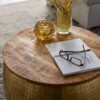 Couchtisch gold braun B/H/T: ca. 60x40x60 cm – Bild 4