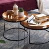 Couchtisch 2er-Set. schwarz gold B/H/T: ca. 56x33x56 cm – Bild 5