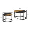 Couchtisch 2er-Set. schwarz B/H/T: ca. 60x36x60 cm – Bild 3