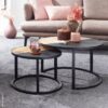 Couchtisch 2er-Set. schwarz B/H/T: ca. 60x36x60 cm – Bild 4