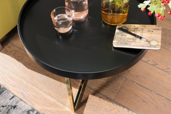 Couchtisch schwarz gold B/H/T: ca. 0x42x0 cm Couchtisch schwarz gold B/H/T: ca. 0x42x0 cm – Bild 2