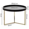 Couchtisch schwarz gold B/H/T: ca. 0x42x0 cm Couchtisch schwarz gold B/H/T: ca. 0x42x0 cm – Bild 5