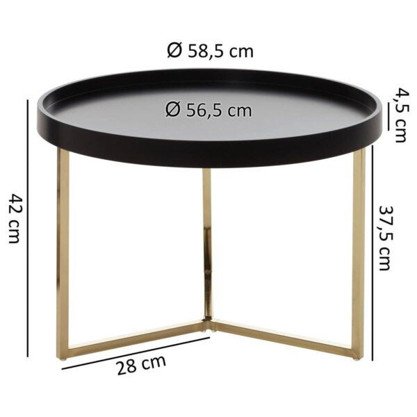 Couchtisch schwarz gold B/H/T: ca. 0x42x0 cm Couchtisch schwarz gold B/H/T: ca. 0x42x0 cm – Bild 5