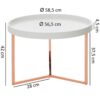 Couchtisch weiß Kupfer B/H: ca. 0x42 cm Couchtisch weiß Kupfer B/H: ca. 0x42 cm – Bild 5