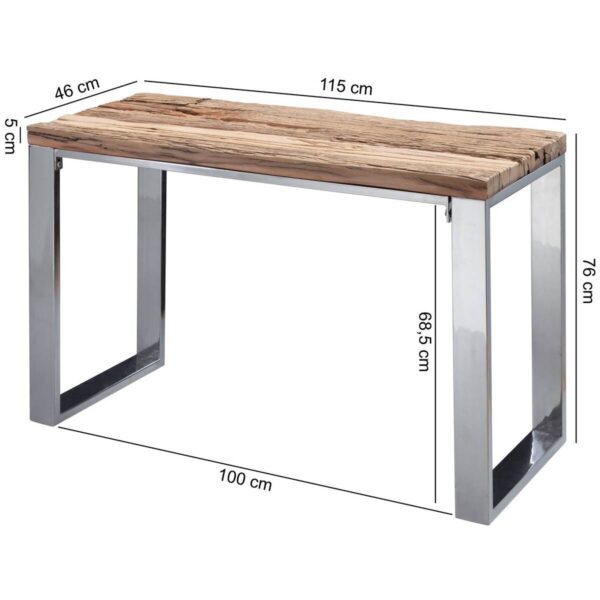 Konsolentisch braun Holz B/H/T: ca. 115x76x46 cm – Bild 2