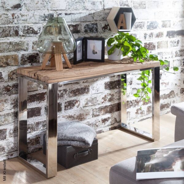 Konsolentisch braun Holz B/H/T: ca. 115x76x46 cm – Bild 3